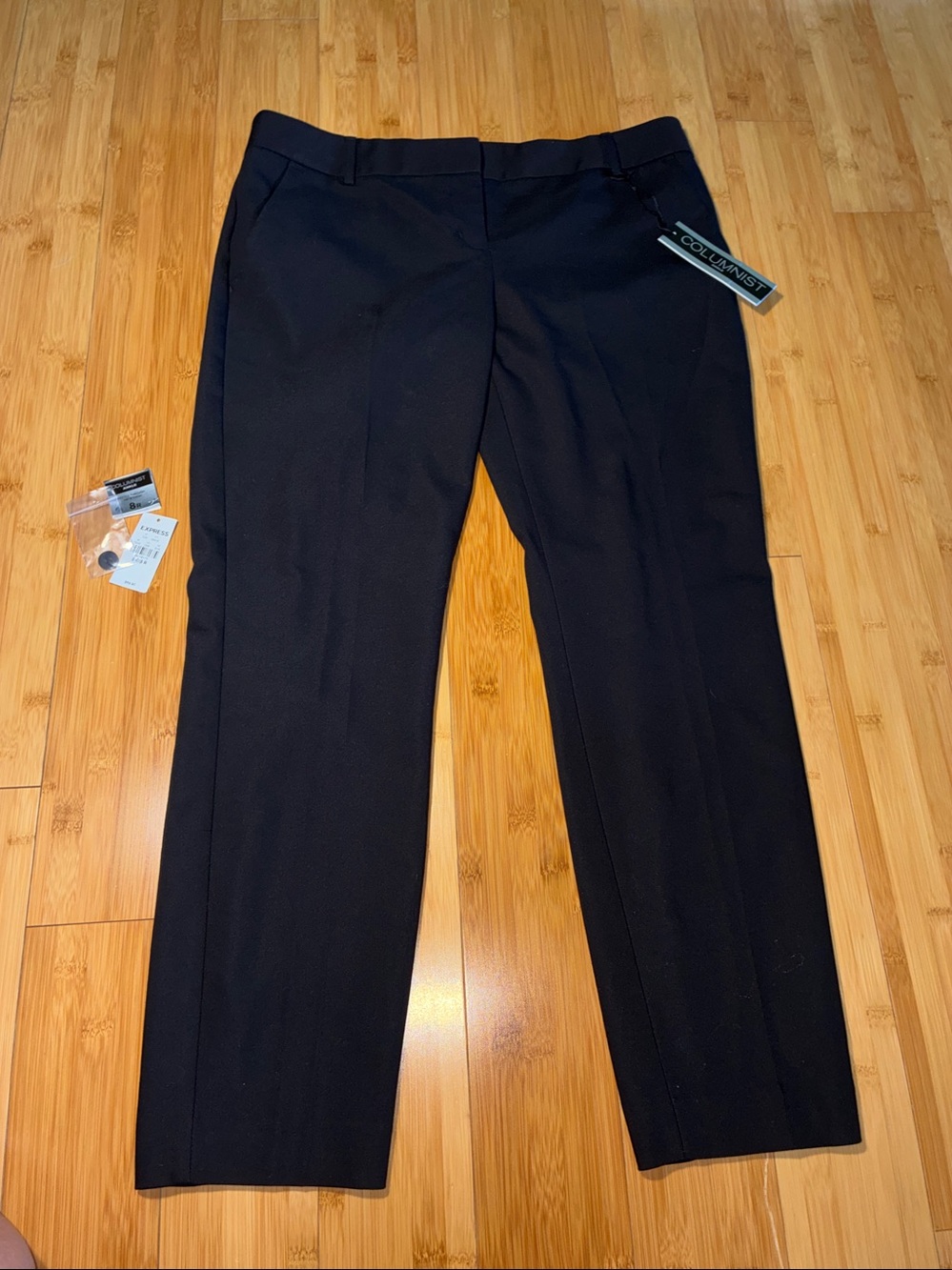 NWOT Express Columnist Ankle Pants Black Mid Rise Stretch Size 8R